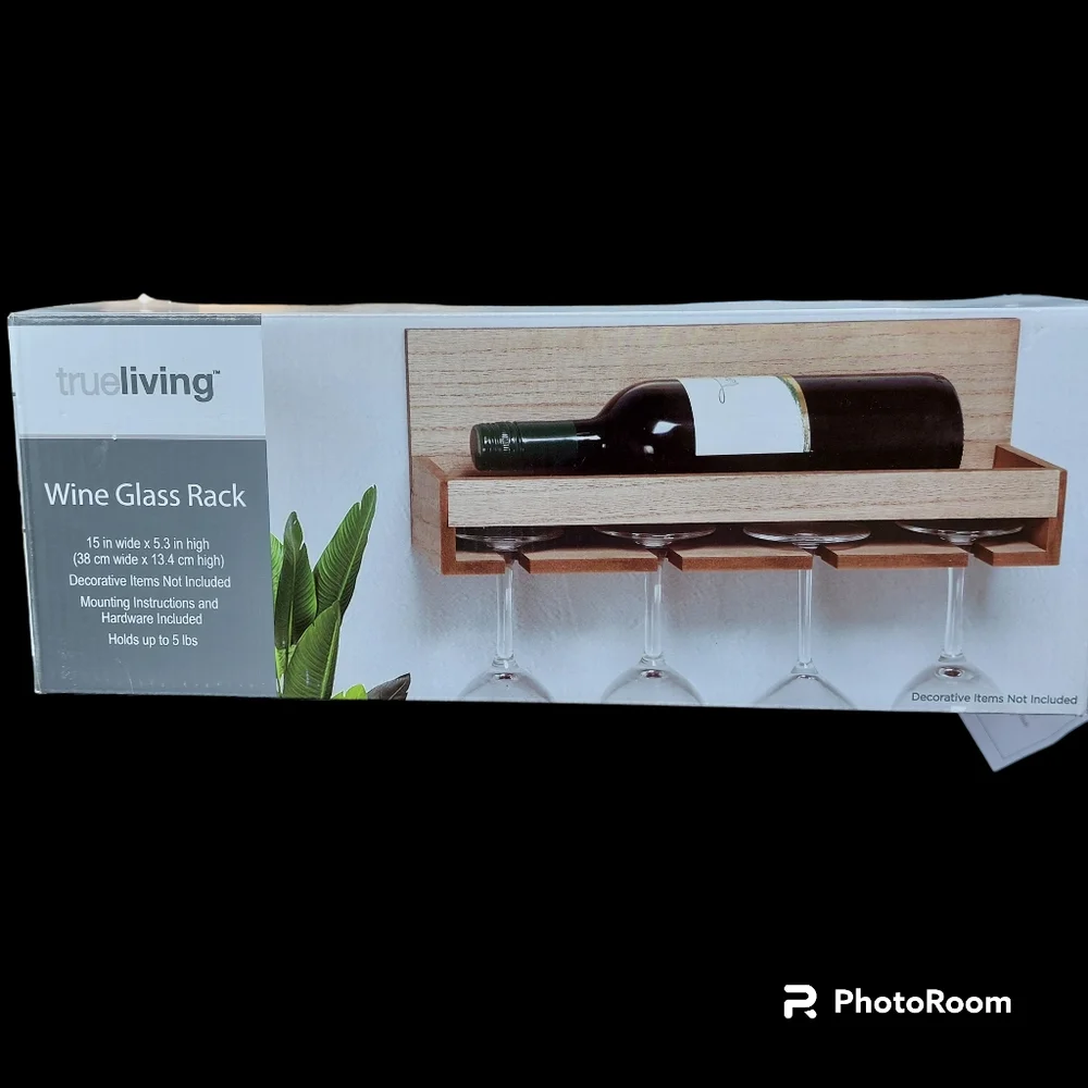 Wine Glass Wall Rack, NIB
